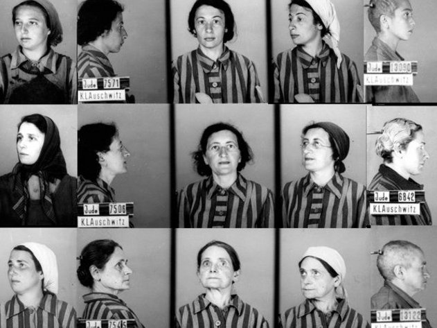 Foto: Photographs of Jewish women deemed fit to work after arriving at the camp. ©Auschwitz Birkenau State Museum.