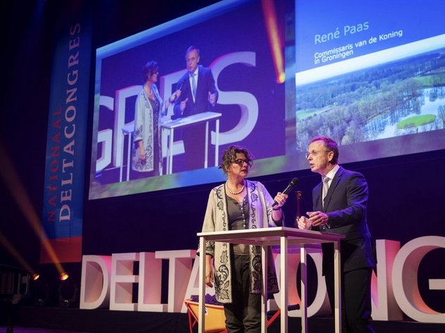Een waterrijk welkom in Groningen voor het Deltacongres
