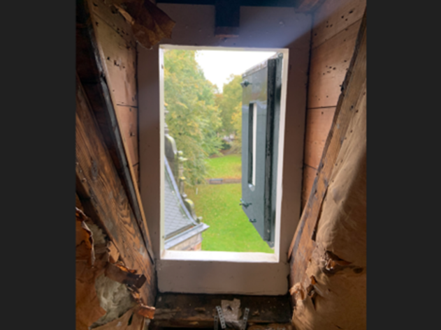 Uitzicht vanuit het provinciehuis (op hoog niveau)